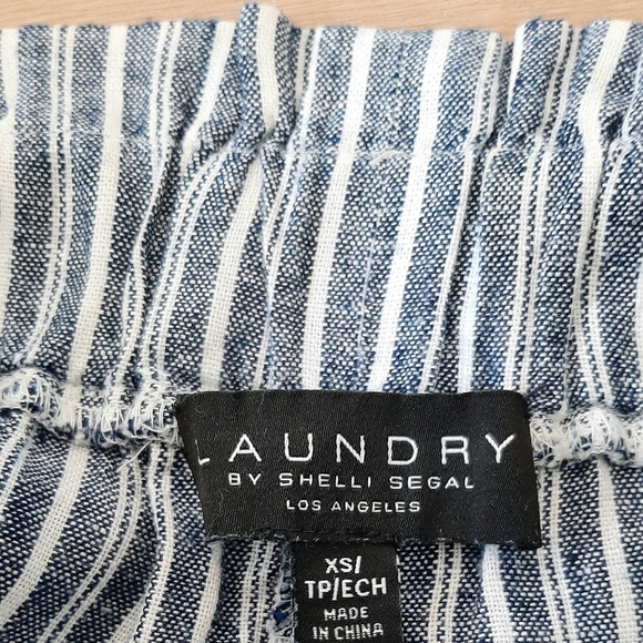 Laundry by Shelli Segal Striped Linen Blend Pants - Picture 6 of 10